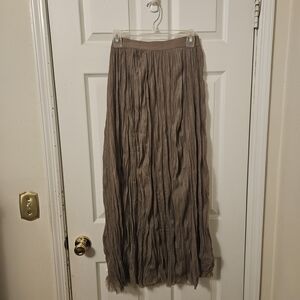 Chic Taupe Maxi Skirt